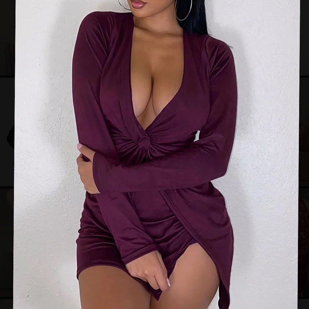 Fashion Nova eggplant sugar frenzy dress